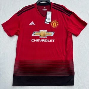 NEW 2018 Adidas Red Manchester United Men's Home Jersey SZ L